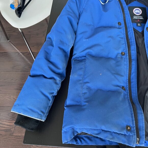Canada Goose Parka Winter Jacket Blue SP 7/8 Kids - Picture 7 of 7